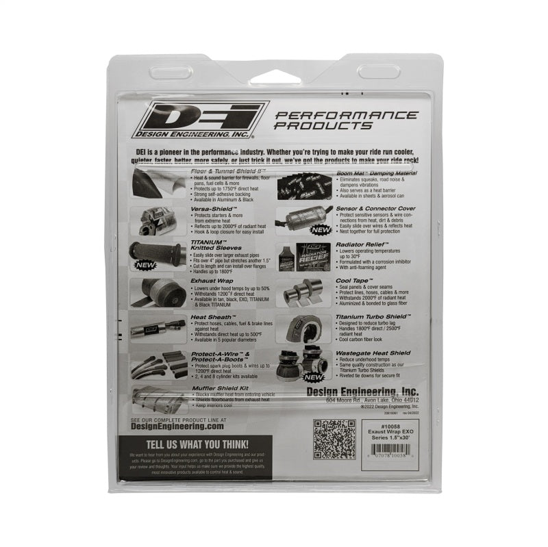 DEI Exhaust Wrap 1.5in x 30ft - EXO - Black 10058 10058 Photo - Unmounted