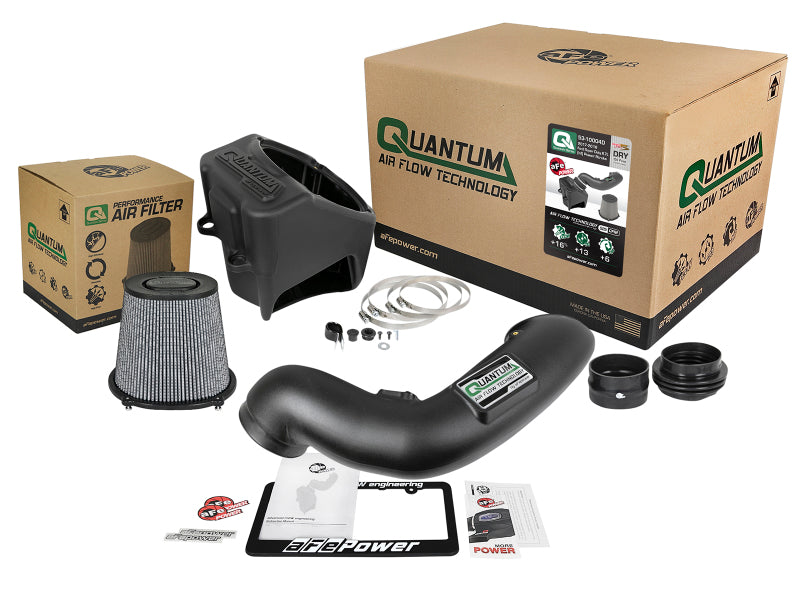 aFe Quantum Pro DRY S Cold Air Intake System 17-18 Ford PowerStroke V8 53-10004D Photo - Unmounted