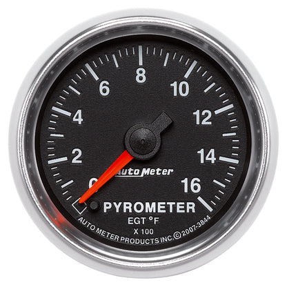 Autometer 2-1/16" Pyrometer, 0-1600 °F, Stepper Motor, Gs 3844 Photo - Primary