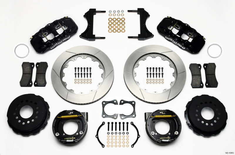 Wilwood AERO4 Rear P-Brake Kit 14.00in 58-64 Olds/Pontiac Ends 2.81in Offset 140-10953 140-10953 Photo - Primary