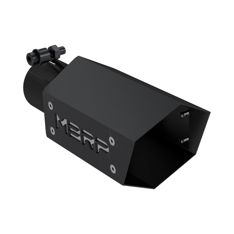 MBRP 4in Hex Exhaust Tip 2.5 in Inlet 10in Long Black MBRT5173BLK T5173BLK Photo - Primary