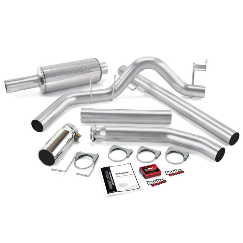 Banks Power 98-00 Dodge 5.9L Ext Cab Git-Kit - SS Single Exhaust w/ Chrome Tip 49358 49358 Photo - Primary