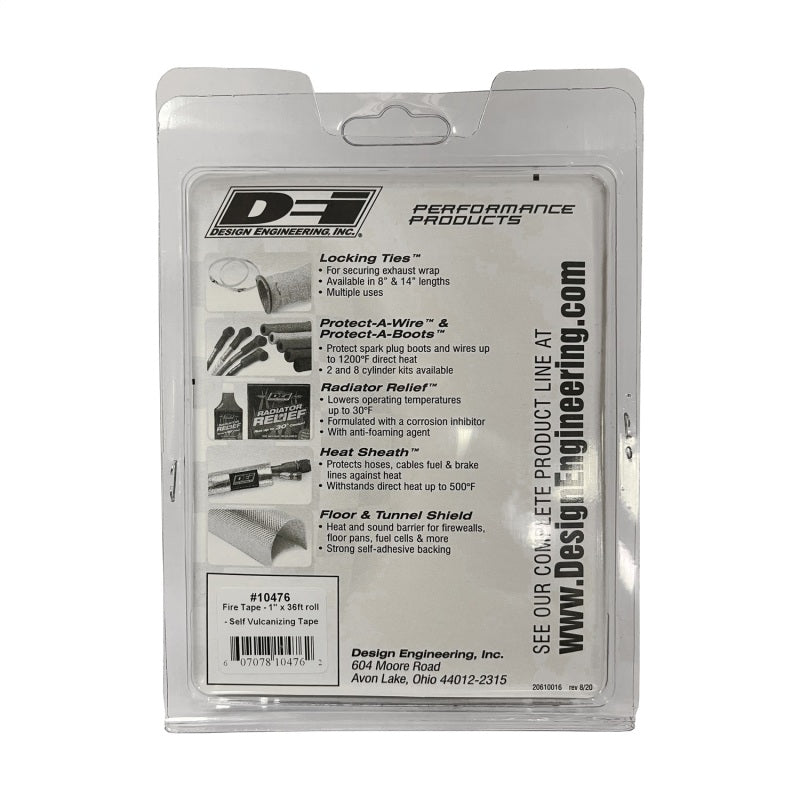 DEI Fire Tape 1in x 36ft Roll - Self Vulcanizing Tape - Black 10476 10476 Photo - Unmounted