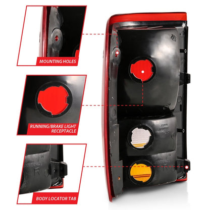 ANZO 1993-1997 Ford Ranger Tail Light Red/Cear (OE) 311310 311310 Photo - Unmounted