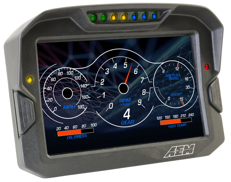 AEM Electronics Digital Dash, CD-7LG, Carbon Housing, Data Logging, GPS, CAN Bus, Kit 30-5703 Photo - out of package