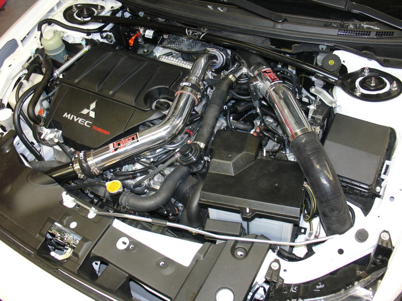 Injen 2009 Lancer Ralliart 2.0L Turbo 4 Cyl. (will not fit vehicles with fog lights) Polished Cold A SP1837P SP1837P Photo - Mounted