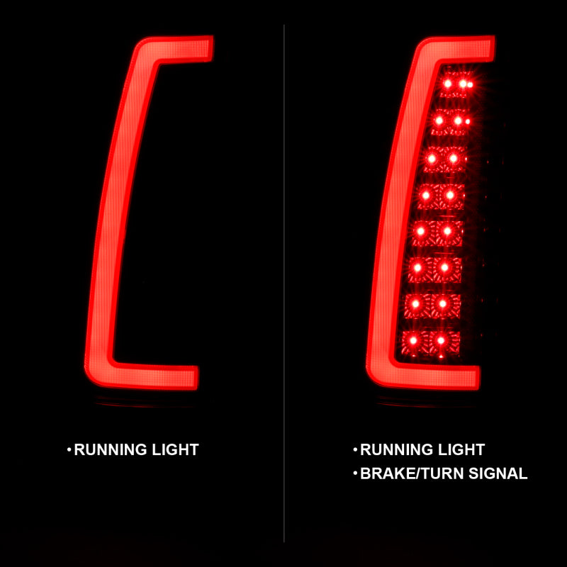 ANZO 1999-2000 Cadillac Escalade LED Taillights Black Housing Smoke Lens Pair 311345 311345 User 1