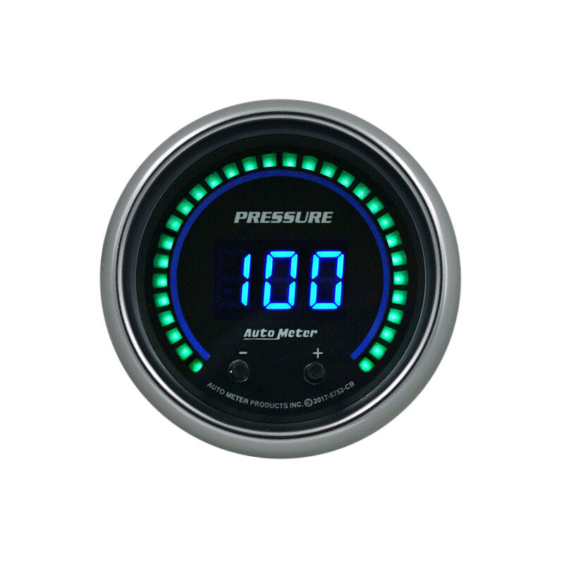 Autometer 52.4mm Black Switchable 0-1600 PSI/0-110 BAR Fluid Pressure Cobalt Elite Digital Gauge 6752-CB 6752-CB User 1