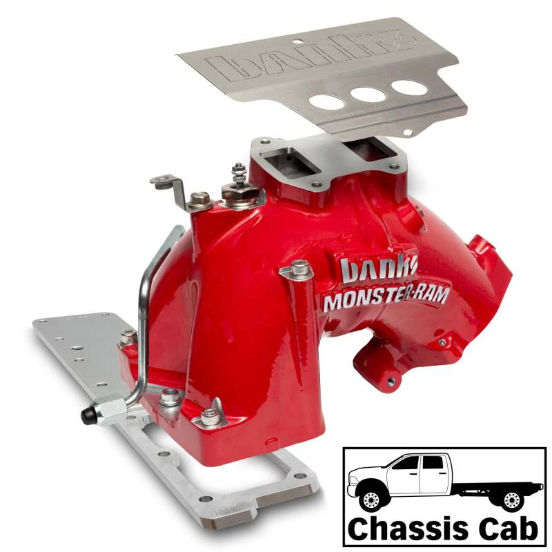 Banks Power 13-18 Dodge RAM 6.7L Monster-Ram Intake System W/Fuel Line-Chassis Cab Red 42804-R 42804-R Photo - Primary