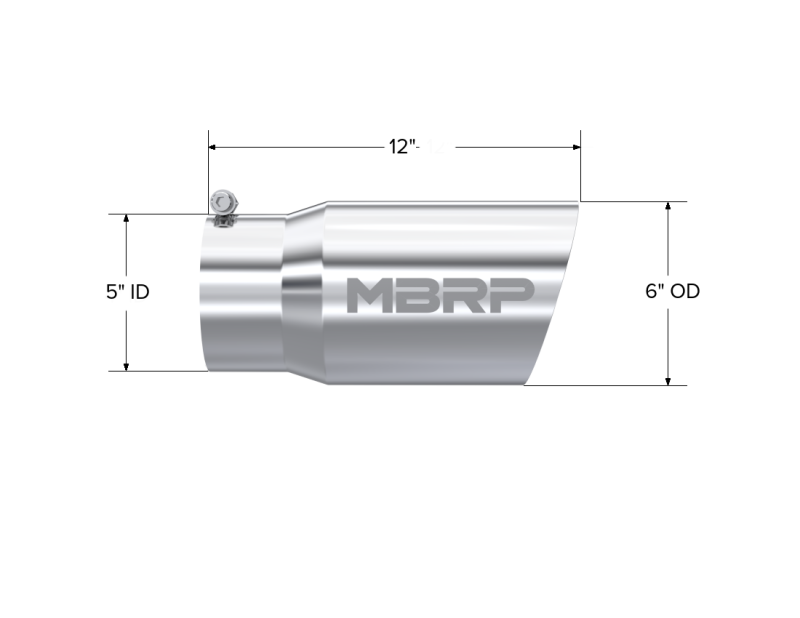 MBRP Tip 6in O.D. Dual Wall A ngled  5in inlet MBRT5074 T5074 Photo - Close Up