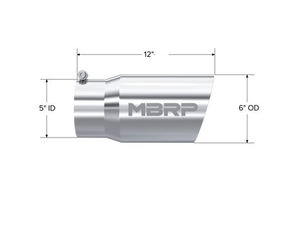 MBRP Tip 6in O.D. Dual Wall A ngled  5in inlet MBRT5074 T5074 Photo - Close Up