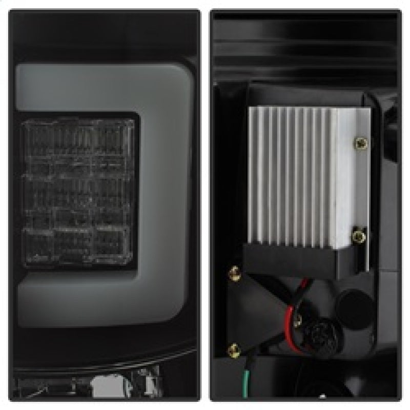 Spyder 09-14 Ford F150 V2 Light Bar LED Tail Lights - Blk Smoke (ALT-YD-FF15009V2-LBLED-BSM) 5084217 5084217 Photo - Unmounted