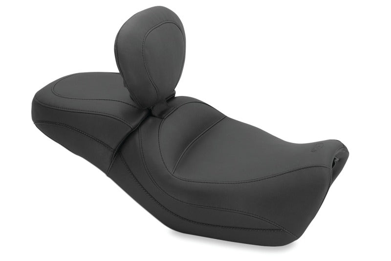 Mustang Motorcycle Mustang 15-21 Harley Street Standard Touring 1PC Seat w/Driver Backrest - Black 79786 79786 Photo - Primary
