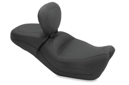 Mustang Motorcycle Mustang 15-21 Harley Street Standard Touring 1PC Seat w/Driver Backrest - Black 79786 79786 Photo - Primary