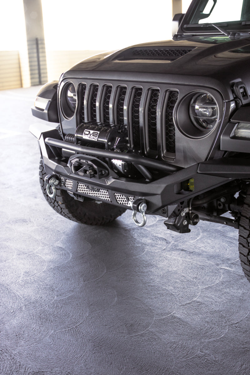 DV8 Offroad 07-18 Jeep Wrangler JK / 18-23 Wrangler JL / 20-23 Gladiator JT MTO Series Front Bumper FBJL-12 FBJL-12 Photo - Unmounted