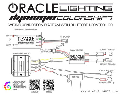 ORACLE Lighting Oracle Ford F250/350 11-16 Dynamic Halo Kit - Square Ring Design - ColorSHIFT - Dynamic 2383-332 2383-332 User 2