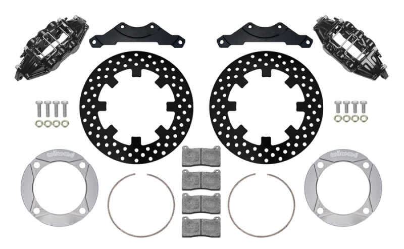 Wilwood 2014+ Polaris RZR XP 1000 Rear Kit 11.25in Drilled - Black 140-16633-D 140-16633-D User 1