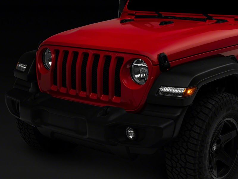 Raxiom 18-23 Jeep Wrangler JL Sport Axial Series Sequential LED Parking/Turn Signal Lights- Chrome J155020-JL J155020-JL Photo - Close Up