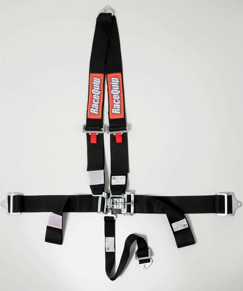 Racequip 4pt V-Style Latch & Link SFI 16.1 Racing Harness Set - Black 713003 Photo - Primary
