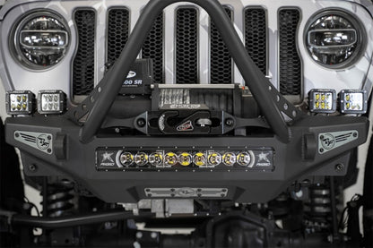 Addictive Desert Designs 1-5/16in Winch Fairlead Plate w/ Recessed Round End Hook - Black AC99157590NA AC99157590NA Photo - Mounted