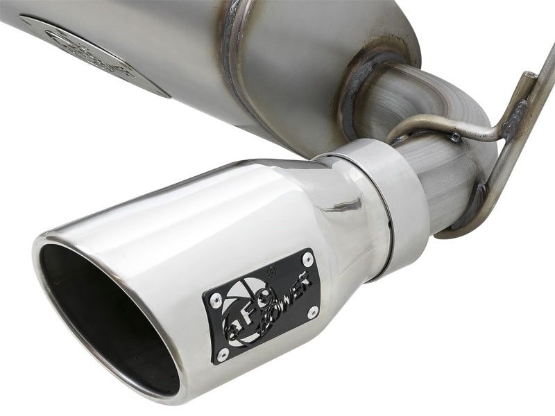 aFe Rebel Series 2.5in 409 Stainless Steel Axle-Back Exhaust System w/ Pol 49-48061-P Photo - Unmounted