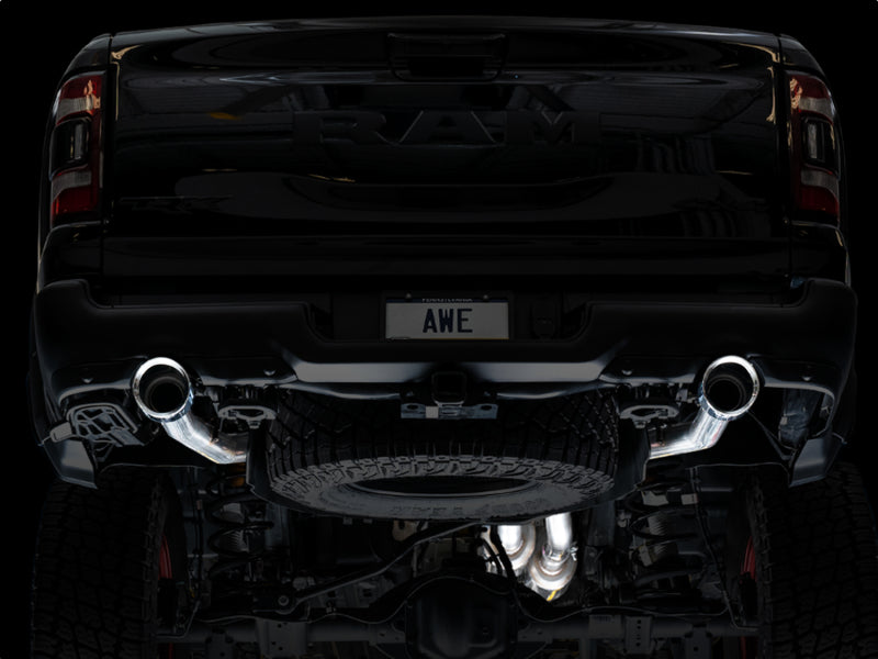 AWE Tuning 2021 RAM 1500 TRX 0FG Cat-Back Exhaust - Chrome Silver Tips 3015-32004 3015-32004 Photo - Mounted