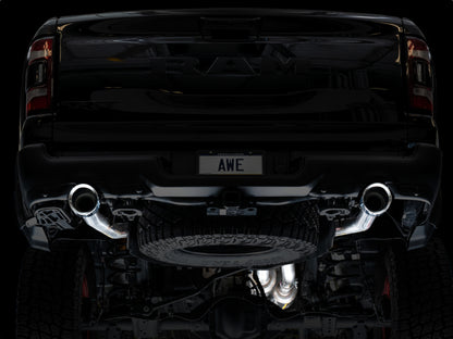 AWE Tuning 2021 RAM 1500 TRX 0FG Cat-Back Exhaust - Chrome Silver Tips 3015-32004 3015-32004 Photo - Mounted