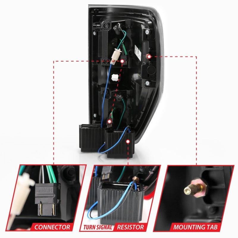 Anzo 2009-2013 Ford F-150 LED Taillights Black 311257 Photo - Unmounted