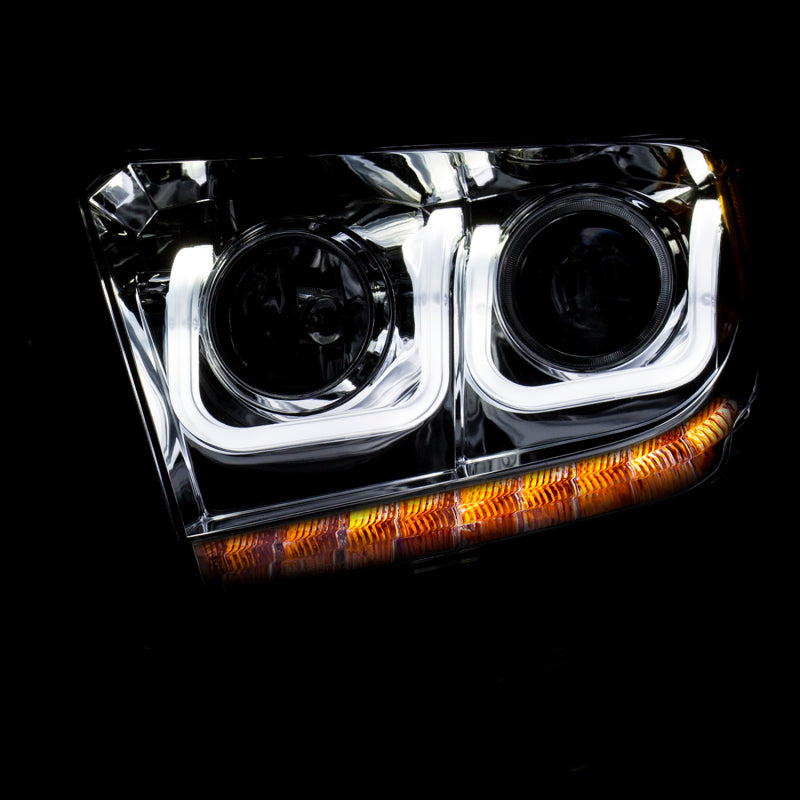 Anzo 2014-2016 Toyota Tundra Projector Headlights w/ U-Bar Chrome 111319 Photo - Mounted