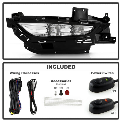 Spyder Chrysler 200 2015-2016 OEM Style Full LED Fog Lights W/Universal Switch- Clear 5086945 5086945 User 1