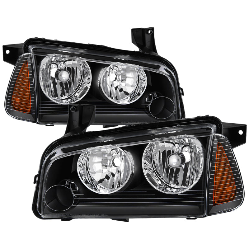 SPYDER xTune Dodge Charger 05-10 (Non-HID) OEM Style Headlights w/ Corner 4pcs - Black HD-JH-DCH05-SET-BK 9040160 9040160 Photo - Primary