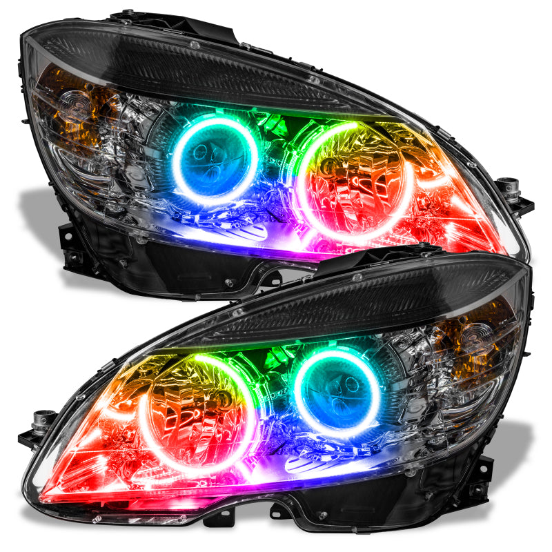 ORACLE Lighting Oracle 08-11 Mercedes Benz C-Class Pre-Assembled Headlights - Chrome Housing - ColorSHIFT 7115-330