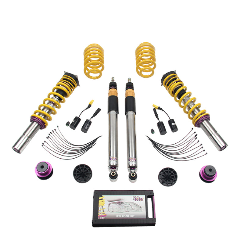 KW Coilover Kit V3 2017+ Audi A4 (B9) Sedan 2wd w/ Electronic Dampers 352100AW 352100AW Photo - Primary