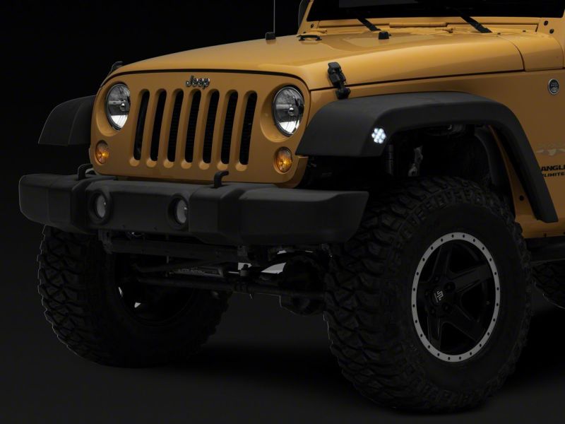 Raxiom 07-18 Jeep Wrangler JK Axial Series Whiite LED Side Marker Lights- Smoked J163060 J163060 Photo - Close Up