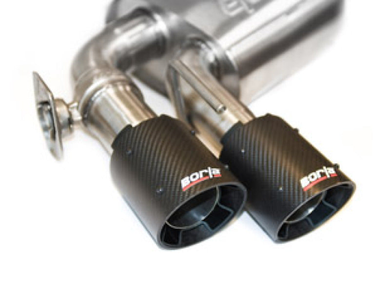 Borla 17-18 Chevrolet Camaro ZL1 6.2L V8 Atak Catback Exhaust w/ Dual Mode Valves CF Black Anod 140727CFBA 140727CFBA Photo - Close Up