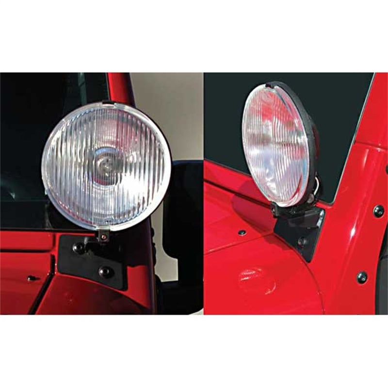 Rugged Ridge Light Mount Bracket Kit,Windshield;07-18 Jeep Wrangler JK 11027.03 Photo - Mounted