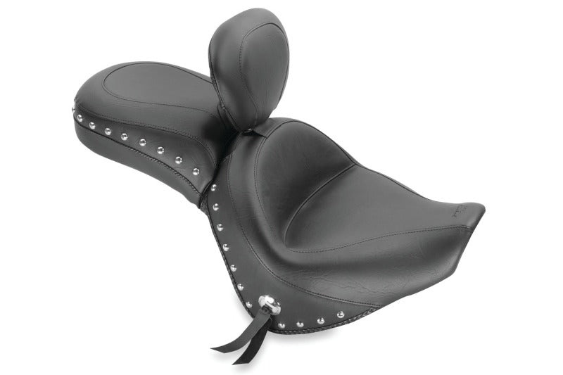 Mustang Motorcycle Mustang 06-21 Kawaski Vulcan 900 Classic, Custom Touring 1PC Seat w/Driver Backrest Studs - Black 79416 79416 Photo - Primary