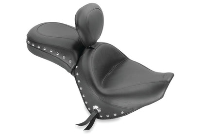 Mustang Motorcycle Mustang 06-21 Kawaski Vulcan 900 Classic, Custom Touring 1PC Seat w/Driver Backrest Studs - Black 79416 79416 Photo - Primary