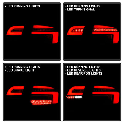 SPYDER 03-08 Audi A3 Full LED Tail Lights - Black (ALT-YD-AA303-LED-BK) 5089076 5089076 Photo - Unmounted