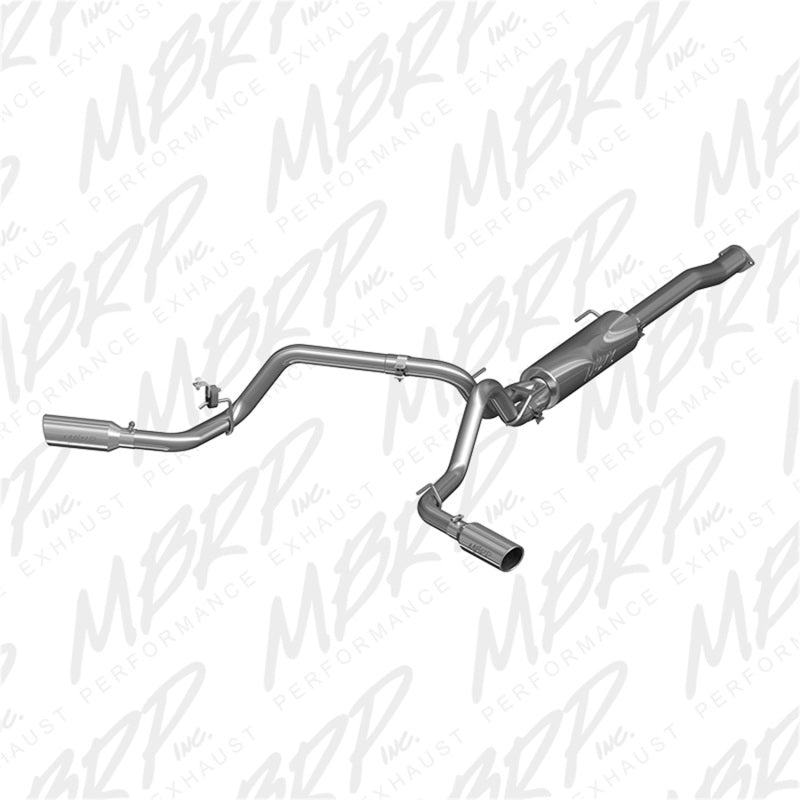 MBRP 2016 Toyota Tacoma 3.5L EC/CC Cat Back Dual Split Exit Alum Exhaust S5340AL Photo - Primary