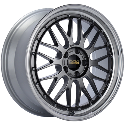 BBS LM 19x8.5 5x112 ET48 Diamond Black Center Diamond Cut Lip Wheel -82mm PFS/Clip Required LM249DBPK LM249DBPK Photo - Primary