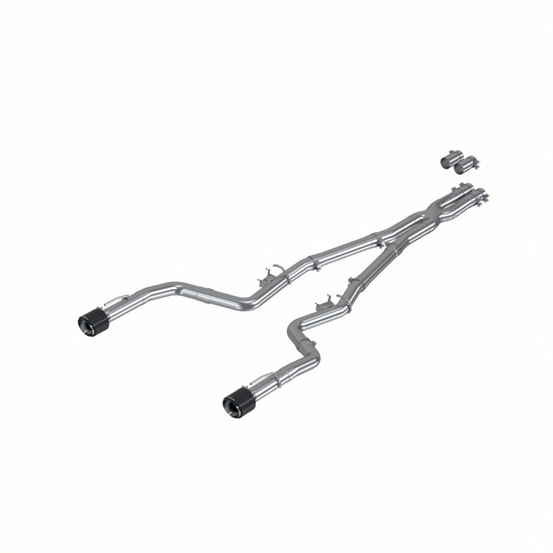 MBRP 17-21 Charger 5.7L/6.2L/6.4L 3in Race Profile Cat-Back w/Dual Carbon Fiber Tips T304 SS Exhaust S71183CF S71183CF Photo - Primary