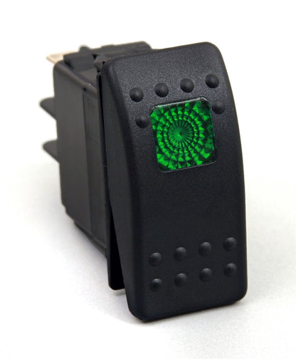 Daystar Rocker Switch Green Light 20 AMP Single Pole KU80012 KU80012 Photo - Primary