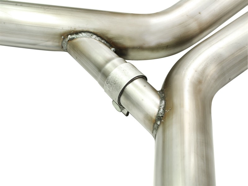 aFe MACH Force-Xp 3in 409 Stainless Steel Cat-Back Exhaust System w/Polish 49-44039-P Photo - Unmounted