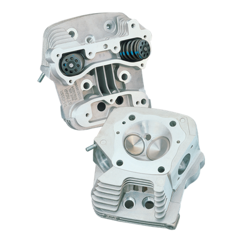 S&S Cycle 84-99 BT 83cc Cylinder Head Kit For S&S 4in Bore - Natural Aluminum Finish 90-1015