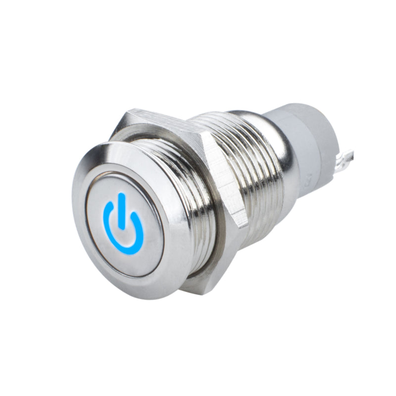 ORACLE Lighting Oracle Pre-Wired Power Symbol Momentary Flush Mount LED Switch - Blue 2050-002 2050-002 Photo - Close Up