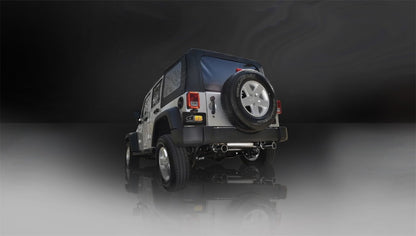 Corsa Performance Jeep 07-11 Wrangler 3.8L/12-14 Wrangler 3.6L Polished Sport Axle-Back 24412 Photo - Mounted