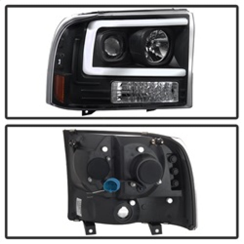 Spyder 99-04 Ford F250 Super Duty Projector Headlights - Light Bar - Black PRO-YD-FF25099V2-LB-BK 5084491 5084491 Photo - Unmounted