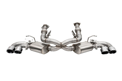 Corsa 2020 Corvette C8 3in Valved Cat-Back 4.5in Pol Quad Tips Fits Factory Perf Exhaust Deletes AFM 21103 21103 Photo - Primary