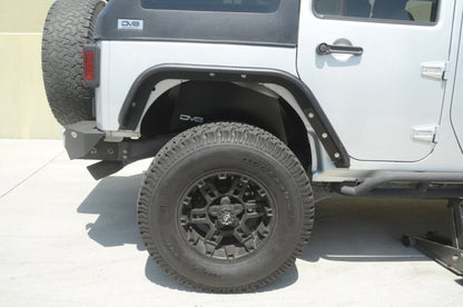 DV8 Offroad 07-18 Jeep Wrangler JK Rear Aluminum Inner Fender - Black INFEND-01RB INFEND-01RB Photo - Mounted